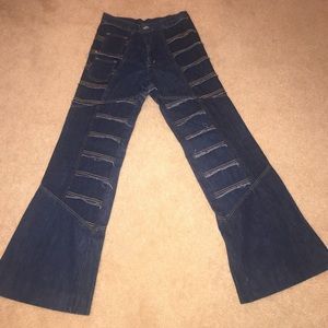 amazing vintage unique patchwork jeans ON HOLD
